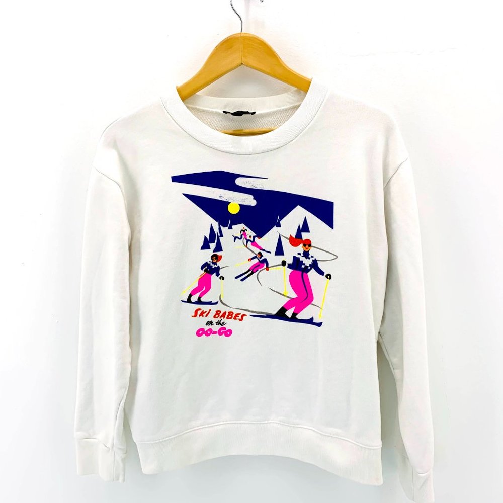 SOLD **** J. CREW SKI BABES SWEATSHIRT - Picture 1 of 5